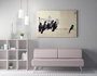 Wallity WY47 Banksy Lienzo Decorativo Enmarcado 50 x 70 cm